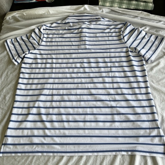 RLX Ralph Lauren Men's XL Blue Stripe Classic Fit Performance Polo Stretch Golf - Picture 11 of 12